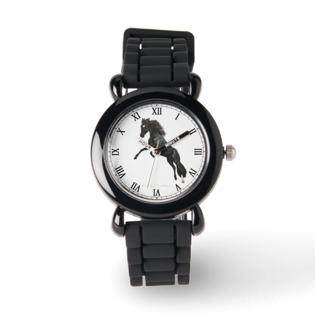 PAARDENWARMBLOED - ZWARTE JACK - DH HORLOGE (Voorkant)