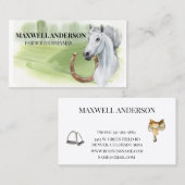 PaardenWaterverf Ferrier Stable Hoefijzer Visitekaartje (Voorkant / Achterkant)