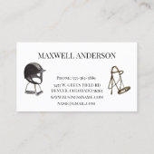 PaardenWaterverf Riding Equestrian Saddle Visitekaartje (Achterkant)