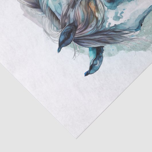 PaardenWaterverf Tissuepapier (Detail)