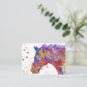 PaardenWaterverf Visitekaartje (Staand voorkant)