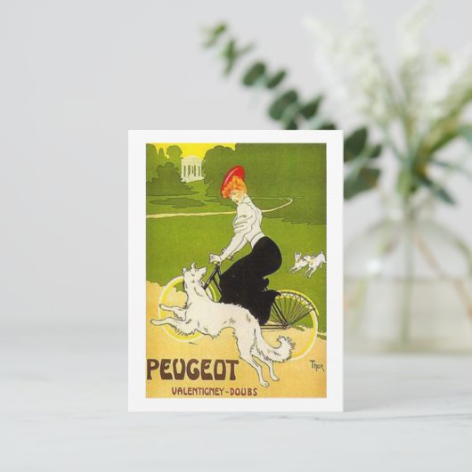  paardenwedloop met honden briefkaart (Staand voorkant)