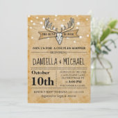 Paardenweduwenshunt is over bruiloft kaart (Staand voorkant)