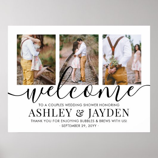 Paardenweduwnaar Elegant 3 Foto Welkom Poster (Voorkant)