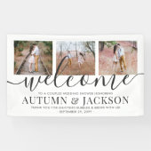 Paardenweduwnaar Elegant 3 Foto Welkom Spandoek (Horizontaal)