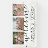 Paardenweduwnaar Elegant 3 Foto Welkom Spandoek (Verticaal)