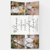 Paardenweduwnaar Elegant 4 Foto Welkom Spandoek (Verticaal)