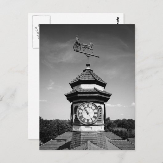 Paardenweerdamp en kloktoren briefkaart (Voorkant / Achterkant)