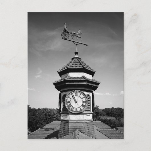 Paardenweerdamp en kloktoren briefkaart (Voorkant)