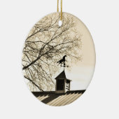 Paardenweerstand Vane sepia Keramisch Ornament (Rechts)
