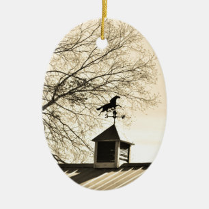 Paardenweerstand Vane sepia Keramisch Ornament