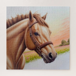 Paardenweidepuzzel voor volwassenen en natuurliefh legpuzzel