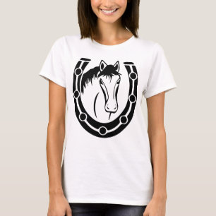 PaardenWestern Hoefijzer Paardensport Boerderij T-shirt