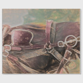 PaardenWestern Rustisch land  kunst Cadeaupapier (Vlak)