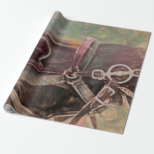 PaardenWestern Rustisch land  kunst Cadeaupapier (Uitgerold)