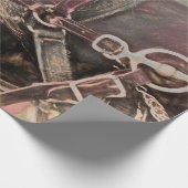 PaardenWestern Rustisch land  kunst Cadeaupapier (Hoek)