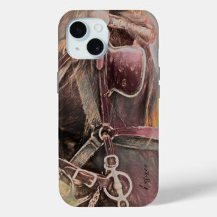 PaardenWestern Rustisch Land  Kunst iPhone 15 Case