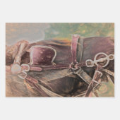 PaardenWestern Rustisch land  kunst Inpakpapier Vel (Voorkant)
