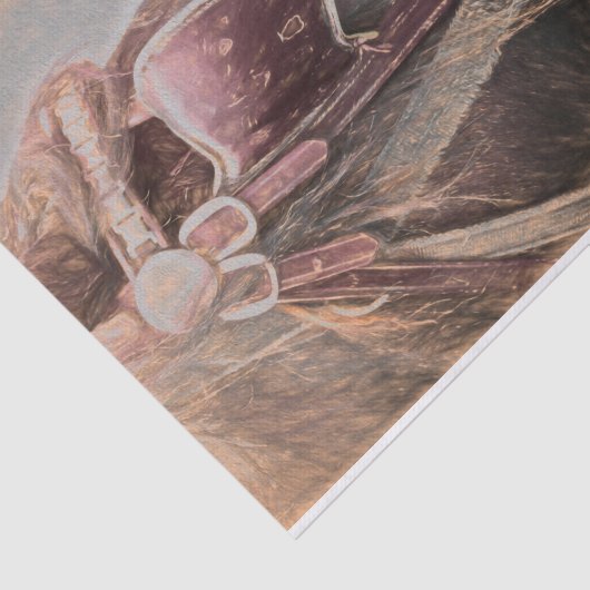 PaardenWestern Rustisch land  kunst Tissuepapier (Detail)