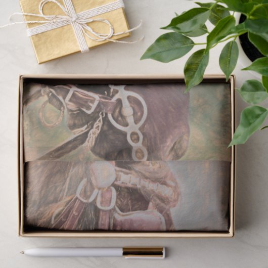 PaardenWestern Rustisch land kunst Tissuepapier (Geschenk)