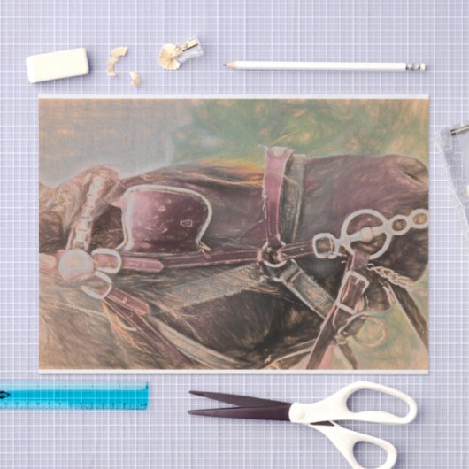 PaardenWestern Rustisch land  kunst Tissuepapier (Craft)