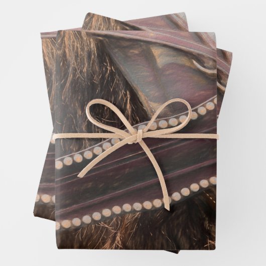 PaardenWesterne bruine  roestvrijbuiter Inpakpapier Vel (In situ)