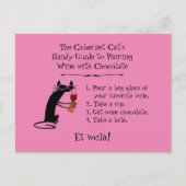 Paardenwijn met chocolade Funny Cat Briefkaart (Voorkant)