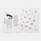 Paardenwijn met chocolade Funny Cat Theedoek (Horizontaal)