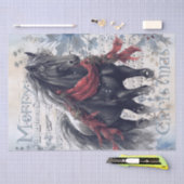 PaardenwinterkerstWaterverf Tissuepapier (Craft)