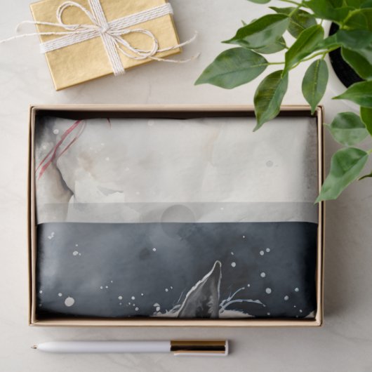 PaardenwinterkerstWaterverf Tissuepapier (Geschenk)