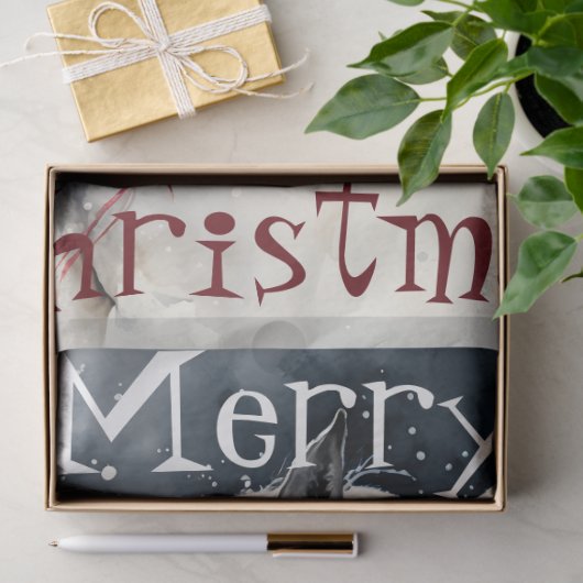 PaardenwinterkerstWaterverf Tissuepapier (Geschenk)