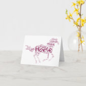 Paardenwoord Cloud Uniek ontwerp in Maroon BLANK Kaart (Gele Bloem)