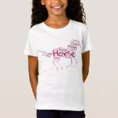 Paardenwoord Cloud Uniek ontwerp in Maroon T-shirt (Voorkant)