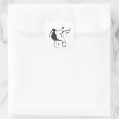 Paardenzadel 2 vierkante sticker (Tas)