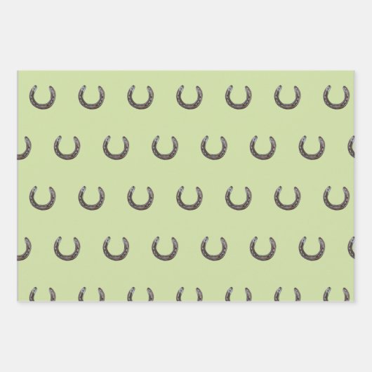 paardenzadel in hoefijzer inpakpapier vel (Voorkant 3)