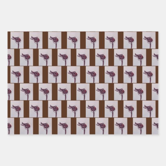 paardenzadel in hoefijzer inpakpapier vel (Voorkant 2)