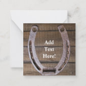 Paardenzadels op een Westerne kaart met hoekafdekk Notitiekaartje (Achterkant)