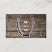 Paardenzadels op het Western Visitekaartje van het (Achterkant)