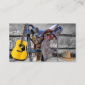 Paardenzadels op het Western Visitekaartje van het (Voorkant)