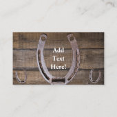 Paardenzadels op het Western Visitekaartje van het (Achterkant)