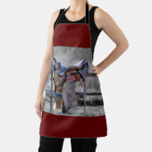 Paardenzadels op korraalhek Western Schort (Insitu)