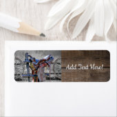 Paardenzadels, Westerne wagelwielen Etiket (Insitu)