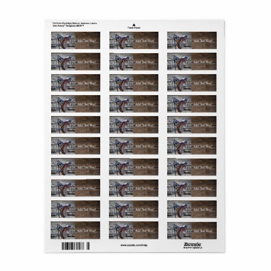 Paardenzadels, Westerne wagelwielen Etiket (Full Sheet)