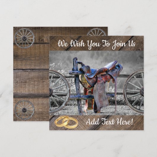 Paardenzadels, Westerne wagelwielen Kaart (Voorkant / Achterkant)