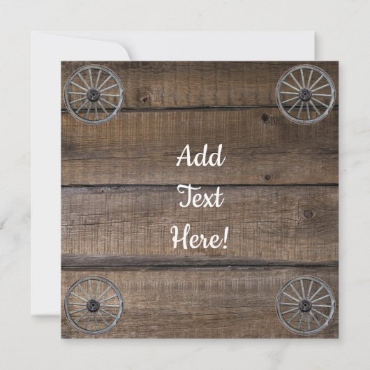 Paardenzadels, Westerne wagelwielen Kaart (Achterkant)