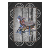 Paardenzadels, Westerne wagelwielen Tafelkleed (Voorkant)