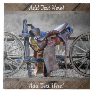 Paardenzadels, Westerne wagelwielen Tegeltje