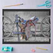 Paardenzadels, Westerne wagelwielen Tissuepapier (Craft)