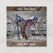 Paardenzadels, Westerne wagelwielen Vierkante Visitekaartje (Voorkant)