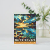 Paardetandreservoir, Colorado | schilderij Briefkaart (Staand voorkant)